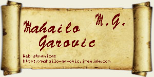 Mahailo Garović vizit kartica